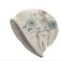 Chemo Headwear Beanie Hat Bandana Mixed Blue Flowers Super Soft, thumbnail 1 of 6