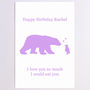 Personalised Birthday Bear Birthday Card, thumbnail 4 of 7