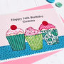 'Cupcakes' Personalised Girls Birthday Card, thumbnail 2 of 2