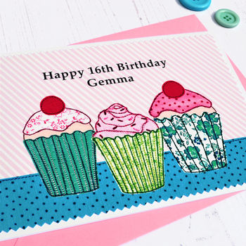 'Cupcakes' Personalised Girls Birthday Card, 2 of 2