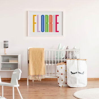 Personalised Typography Name Print 'Colour Love', 6 of 10