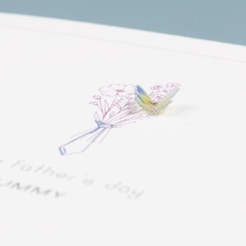 Handmade 'Happy Father's Day Mummy' Father's Day Card Butterfly, 4 of 7