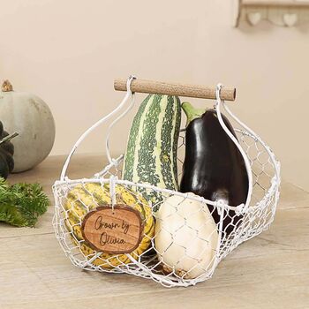 Personalised Handwoven Garden Trug Basket, 4 of 11