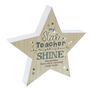 My Star Teacher Wooden Star Personalised, thumbnail 3 of 5
