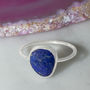 Silver Lapis Lazuli Gemstone Cocktail Ring, thumbnail 1 of 2