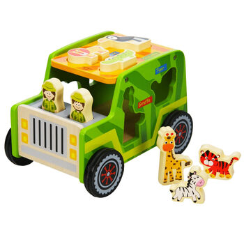 Personalised Safari Jeep And Animals Push Along Toy, 4 of 4