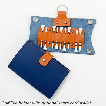 Personalised Leather Golf Tee Holder, 11 of 12
