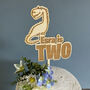Dinosaur Cake Topper Age Two, thumbnail 4 of 5