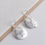 Sterling Silver Molten Dangly Earrings, thumbnail 3 of 5