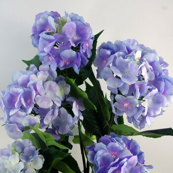 Artificial Hydrangea Flowering Plant Blue, 3 of 4