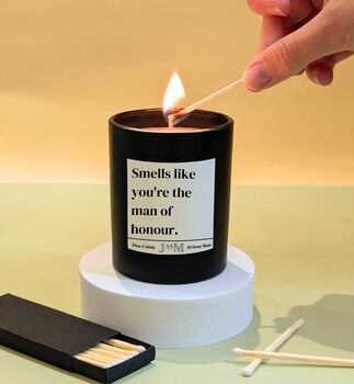 Man Of Honour Candle For Him Wedding Gifts, 3 of 5