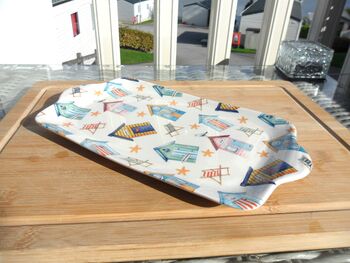 Handmade Sandwich Plate In Beach Huts Design, 6 of 10