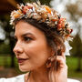 Aurelia Rust Dried Flower Crown Wedding Headband, thumbnail 2 of 3