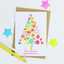 Pack Of X 10 Personalised Christmas Tree Cards, thumbnail 1 of 2