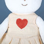 Personalised Doll With Love Heart Dress, thumbnail 3 of 4