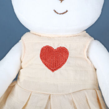 Personalised Doll With Love Heart Dress, 3 of 4