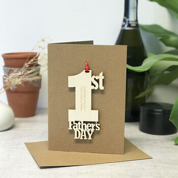 Personalised 1st Father's Day Card Keepsake, 2 of 11