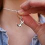 Origami Fox Necklace, Sterling Silver Or Gold Plated, thumbnail 4 of 12