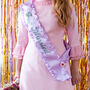 Personalised 'Just Married' Ruffle Retro Style Hen Sash, thumbnail 1 of 4