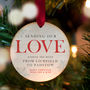 'Sending Love Across The Miles' Personalised Bauble, thumbnail 1 of 5
