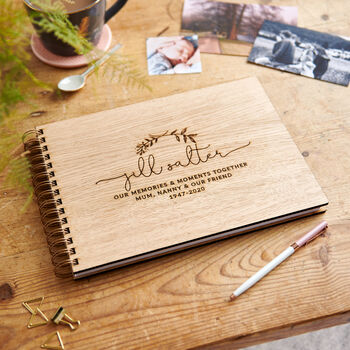 Personalised Remembrance Funeral Memory Book, 3 of 7