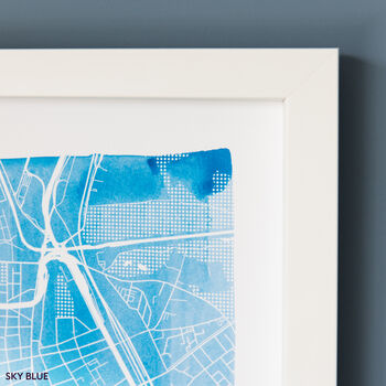 Customisable Watercolour Map Pair Of Prints, 5 of 8