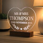 Personalised Wedding Heart LED Light Gift, thumbnail 10 of 10