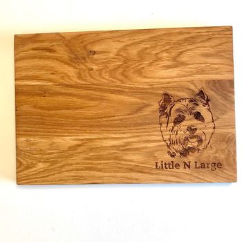 Dogs Lovers Personalised Chopping Oak Board, 7 of 8