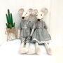 Personalised Soft Toy Linen Mouse, thumbnail 5 of 7