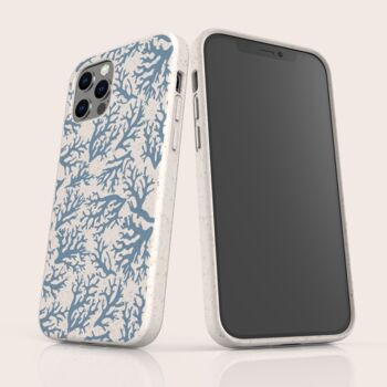 Blue Coral Biodegradable Phone Case, 3 of 8