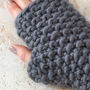 Ivy Hat And Fingerless Gloves Knitting Kit, thumbnail 6 of 10