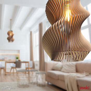 Zooki 30 'Eris' Wooden Pendant Light, 9 of 10