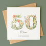 Personalised Botanical Birthday Card – Any Age, thumbnail 1 of 9