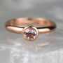 Solid 9ct Rose Gold Morganite Solitaire Ring, thumbnail 1 of 5
