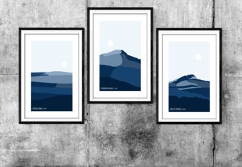 Yorkshire Three Peaks Challenge Minimalist Art Prints, 2 of 6