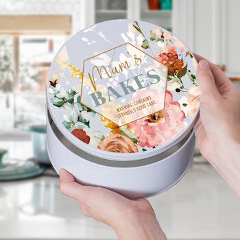 Personalised Floral Cake Tin For Grandma, 9 of 9