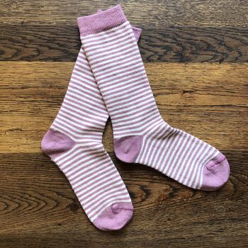 Ladies Alpaca Stripey Socks, 4 of 11