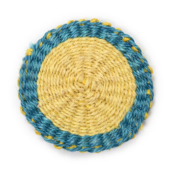 Colourful Handwoven Sisal Coasters, 3 of 10