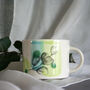 Blue Green Ceramic Mug Eucalyptus Leaf, thumbnail 1 of 3