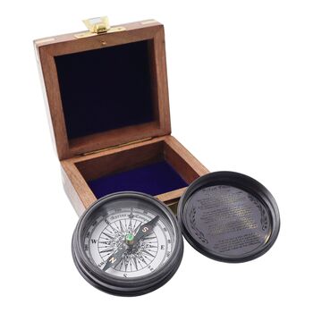 Personalised 100 Year Gunmetal Calendar Compass, 2 of 12