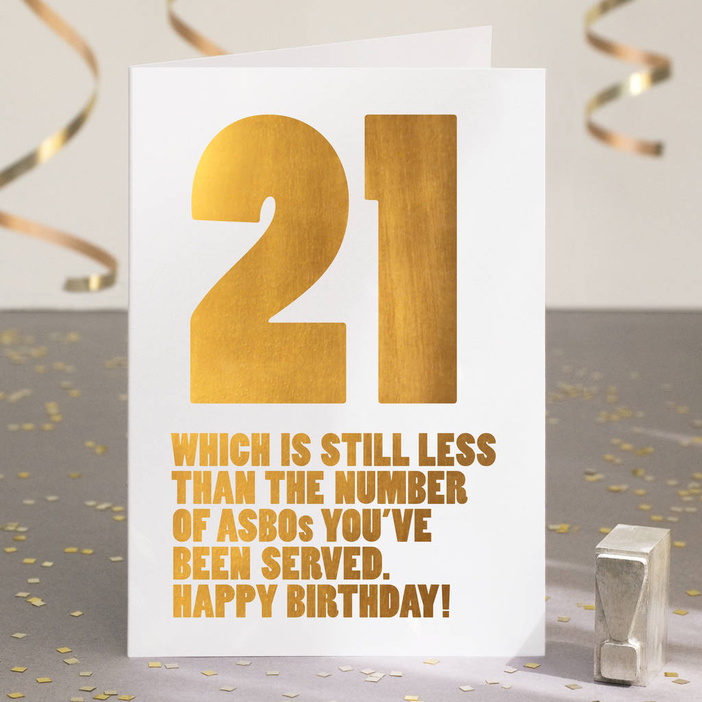 21st Birthday Card Ideas Funny