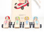 Wooden Pull Back Race Car With Personalised Bag, thumbnail 2 of 3