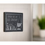 Square Slate Magnet 'Grow Big Or Go Gnome' | Home Decor | Fridge Magnet, thumbnail 1 of 2