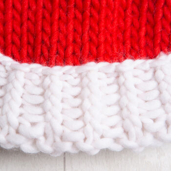Children's Santa Hat Easy Knitting Kit, 6 of 10