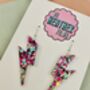 Teal, Purple And Black Glitter Lightning Bolt Earrings Small And Large / Galaxy Gift Celestial Statement Gift / Alt Style Gift, thumbnail 3 of 8