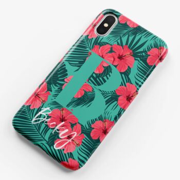 Personalised Tropical Flower Phone Case, 3 of 6