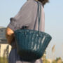 Hand Woven Genuine Leather Shopping Bucket Bag, thumbnail 6 of 12