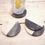 Marble Drinks Coasters Grey And White Set Four, thumbnail 4 of 6