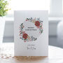 Floral Christmas Wreath Bouquet Personalised Card Pack, thumbnail 1 of 4
