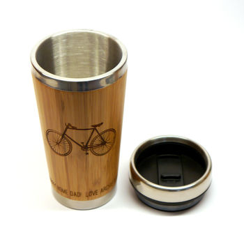 Personalised Wooden Bicycle Travel Mug, 4 of 6